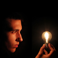 Creating a Photo of a Light Bulb Powered by the Mind