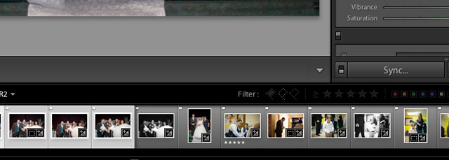 After multi selecting images, the button below the editing settings on the right side of Lightroom will say "Sync." Press it to get started with syncing settings.